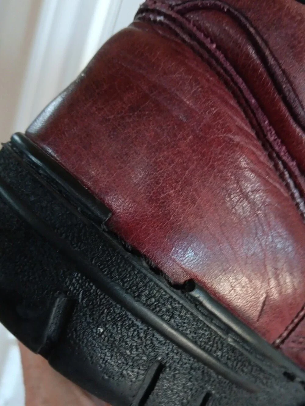 Vintage Red Wing Griptec Burgundy Leather Oxford Walking Shoes Men’s 10.5 D